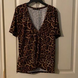 Leopard print top